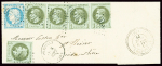 N°25, 5 pièces obl GC 3026 + T16 "Preuilly (36)" (8
