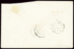 N°43 en paire obl GC 643 + T16 "Briouze St Gervais (59)" (27 juil 71) sur lettre. TB