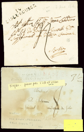 CORSE Solide lot de 12 lettres 1768-1822 dont MP "CORSE"