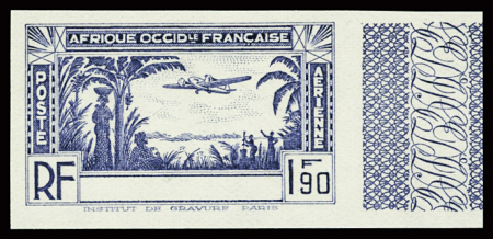 POSTE AERIENNE n°1b, 3b et 5b variété non dentelés