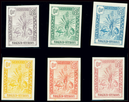 N°77A a essai chassepot, série complète de 6 timbres