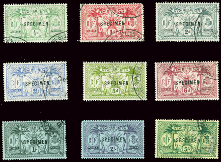 N°49/57 série oblitérée surchargée SPECIMEN, TB