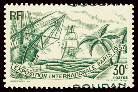 N°94 30c vert Exposition Internationale de Paris, variété