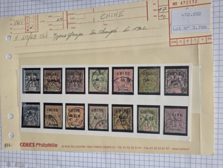 1903-1919, Collection de CHINE en un album, avec de