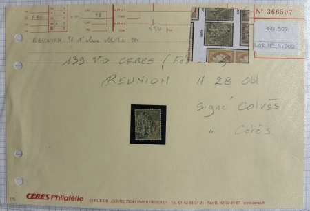 1876-1975, Collection de la REUNION en un album, dont