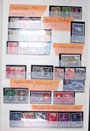 1845-1990 Collection de Suisse en un classeur avec