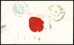 1861, 25r sur lettre pour Paris, marquo ovale MADEIRA
