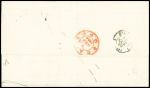 1856 (8 Sept.) Folded entire bearing 1856/64 8a carmine