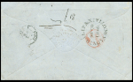 1860 Cover from Halifax to Paris bearing 1851-57 3d