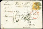 1869 10c Yellowish orange on 1870 cover from San Francisco