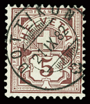1882 Ziffermuster, weisses Papier, 2C bis 15C, kpl.