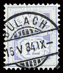 1882 Ziffermuster, weisses Papier, 2C bis 15C, kpl.
