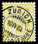 1882 Ziffermuster, weisses Papier, 2C bis 15C, kpl.