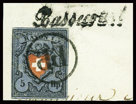 Type 13 mit Abart 1: mit kleinen Spuren der Kreuzeinfassung,
