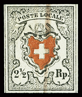 Poste Locale mit Kreuzeinfassung, Type 18, farbfrisch