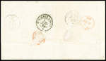 MEXIQUE 1869,  Enveloppe portant 25c bleu du district