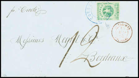 1863-64 Eagle 2R Green, an unusually superb large margined