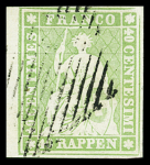 Vier weissrandige und tadelose Marken dieser Ausgabe: