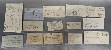 1655-1887 Selection of 130 pre-stamp and stampless