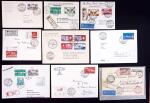 1913-53 Partie mit über 60 Flugpostbriefe und Karten,