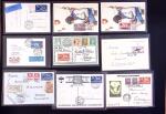 1913-53 Partie mit über 60 Flugpostbriefe und Karten,