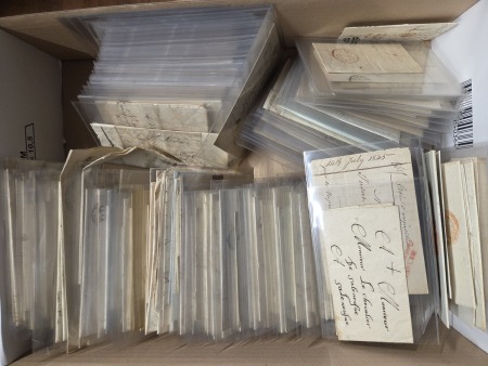 1660-1880 PREPHILATELY selection of ca170 items showing