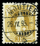 VOLLSTEMPEL : Partie von über 340 Briefmarken mit