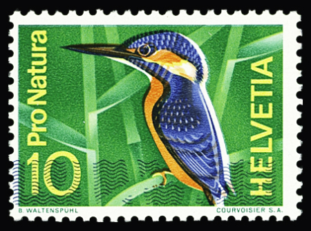 1966 Eisvogel mit Schneepelz (schmal), postfrisch1966