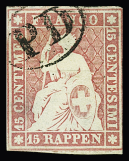 1854-67 Kl. klassiches Partie auf zwei Albumseiten,