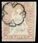 1854-67 Kl. klassiches Partie auf zwei Albumseiten,