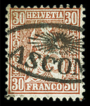 1854-67 Kl. klassiches Partie auf zwei Albumseiten,