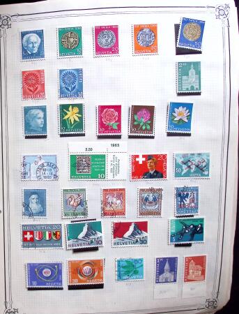 1850-1960, Collection de Suisse en un album montrant