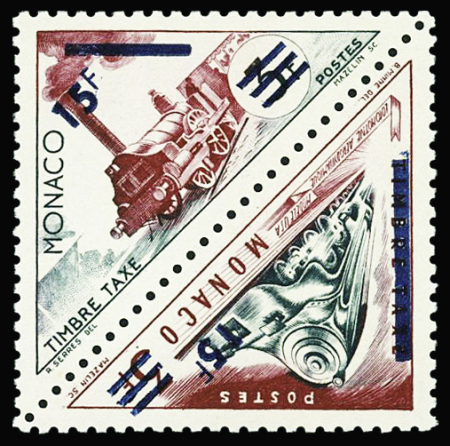 Non émis : N°455/456 avec surcharge 15F en bleu, **,