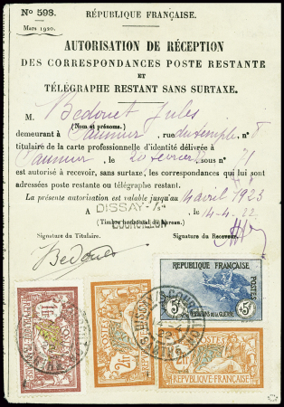 N°155 5f + 5f noir et bleu Orphelins + Merson n°121