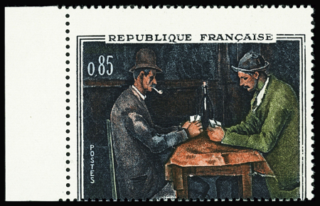 N°1321 Cézanne, variété piquage à cheval sans la légende,