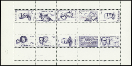 Bloc-feuillet complet avec les n°308A à 309F + PA 63A