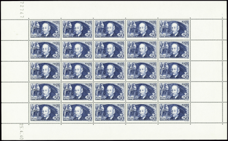 N°398a Clément Ader, feuille complètes de 25, neuf