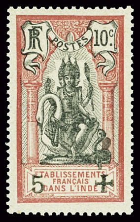 N°45D 10c rose et noir, neuf **, TB