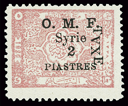 TAXE N°15a 2 pi sur 5m rose, variété A de TAXE renversé,