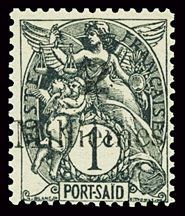 N°61A ERREUR : surcharge recto verso du "2" sur 1c