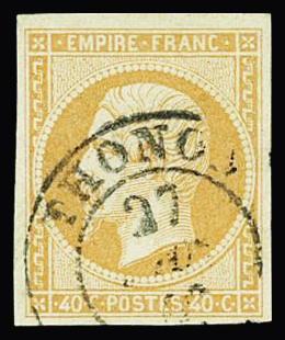 Càd sarde Thonon 27 aout 60 sur n°16 40c orange, TTB,