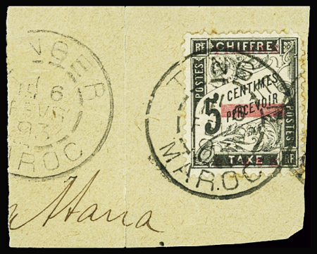 N°9 et 10 5c. et 10c. noir sur fragment,  obl. CAD