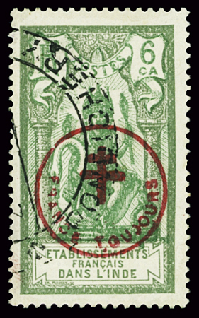 N°230F 6ca. vert foncé et vert (C), obl., TB. Signé