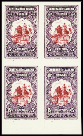 N°99c 5f + 5f, essai de couleur rouge et violet, ND,