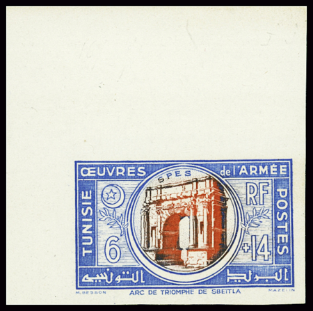 N°327A 6f + 14 f vert + même timbre bleu et rouge,