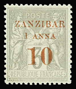 N°13 1a. et 10 sur 3c. gris, neuf **, très frais, TTB.