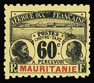 TAXE N°13a 30c. rouge sur chamois, dentelé 11 + n°14a