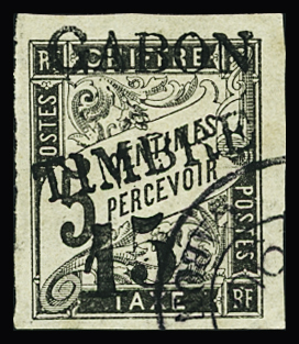 N°11 15 sur 5c. noir (tirage 1500 ex.), obl., TB