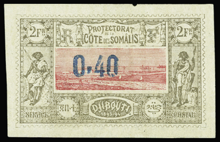 N°25 0,40 sur 2 f, signé A.Brun, neuf *, TB (tirage