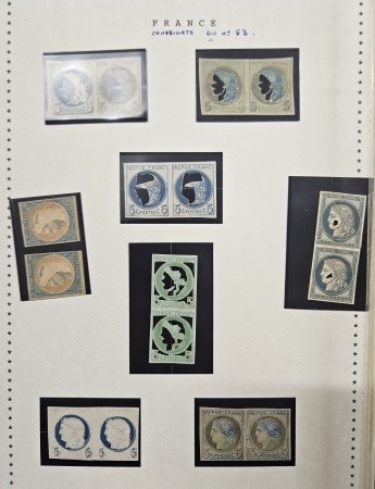 1870-1872, lot de 24 coussinets en paire type Cérès 